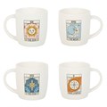Set of 4 Vintage Tarot Mugs