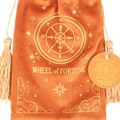 The Wheel of Fortune Vintage Tarot Velvet Drawstring Bag
