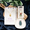 Lucky Beetle Necklace Card