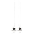Black Obsidian Spider Threader Earrings
