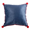 35cm Square Gnome Print Cushion with Pom Poms