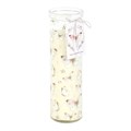 White Butterfly Print Vanilla Tube Candle
