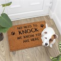 Natural No Need To Knock Dog Doormat
