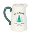 Farm Fresh Christmas Trees Ceramic Flower Jug