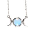Opalite Triple Moon Necklace Greeting Card