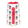 Keramische bloemenkan met kerstmotief