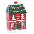 Brûleur d'encens en forme de cône « Maison de Noël rouge »