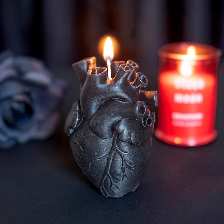 Black Vampire Heart Candle
