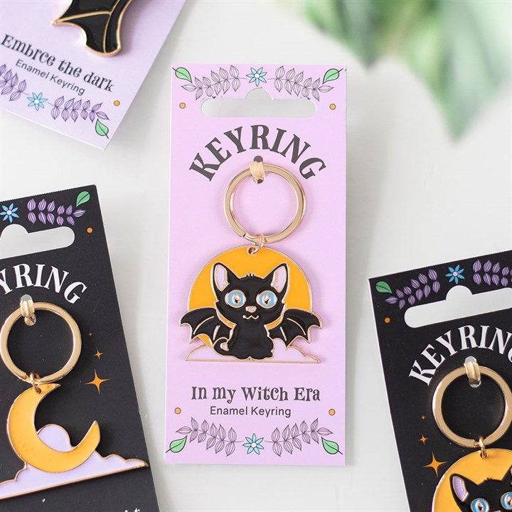 In My Witch Era Cat Enamel Keyring