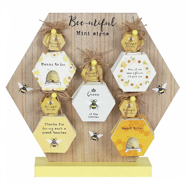 Bee Mini Hanging Sign Display