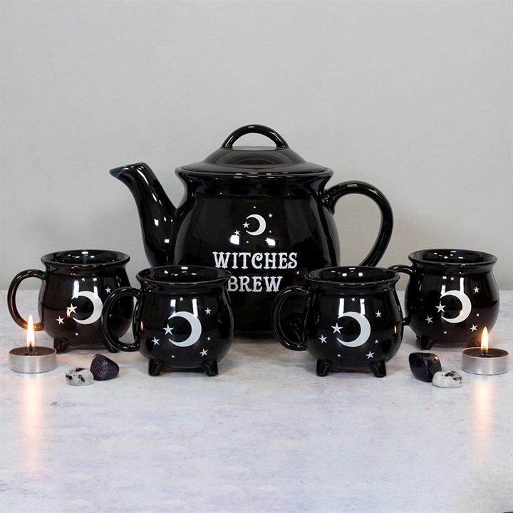 Conjunto de chá com caldeirão de cerâmica «Witches Brew»