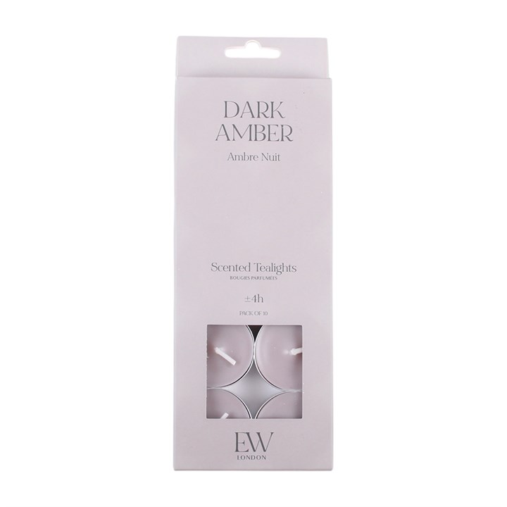 Pack of 10 Dark Amber Scented Tealights