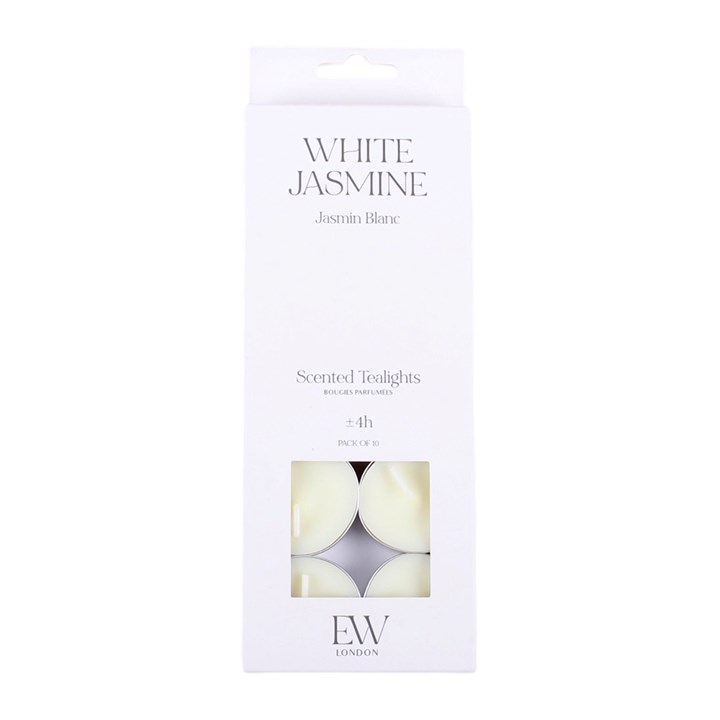 Pack of 10 White Jasmine Scented Tealights