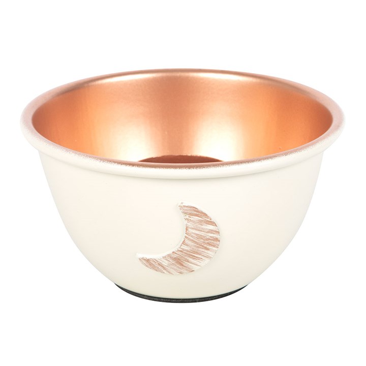 Crescent Moon Metal Sage Smudge Bowl