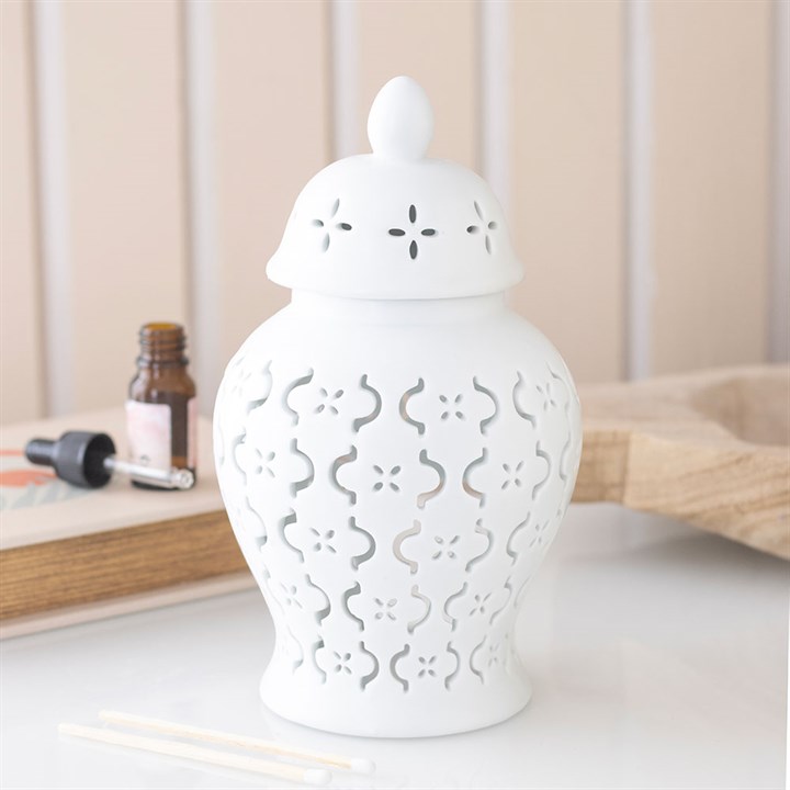Moroccan Lantern Cut Out Oil Burner and Wax Warmer