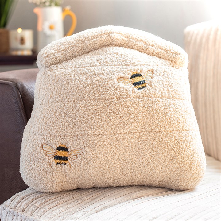 White Beehive Boucle Cushion
