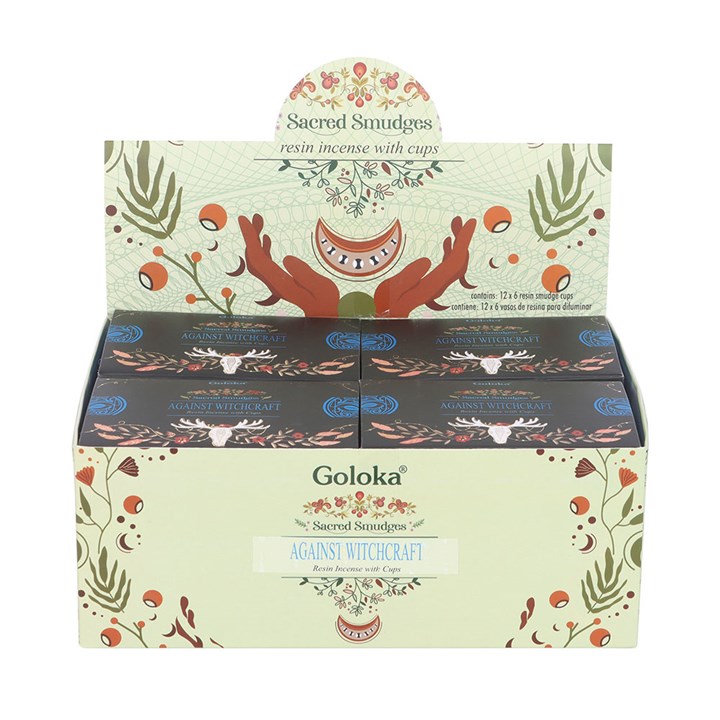 Goloka Against Witchcraft Resin Incense Smudge Cups