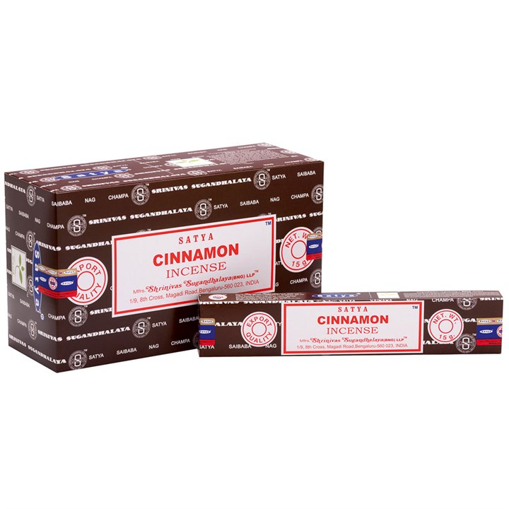 12 Packs of Cinnamon Incense Sticks by Satya