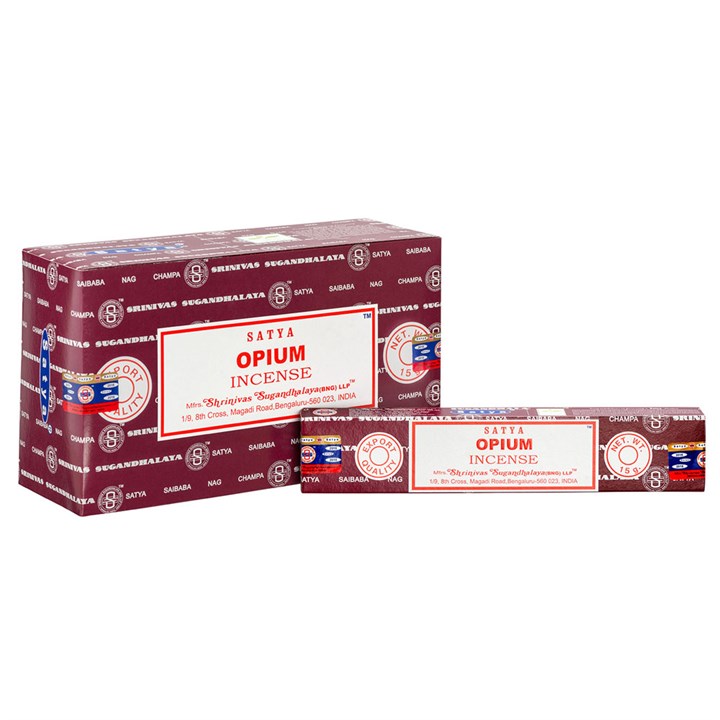 12 Packs of Opium Incense Sticks by Satya