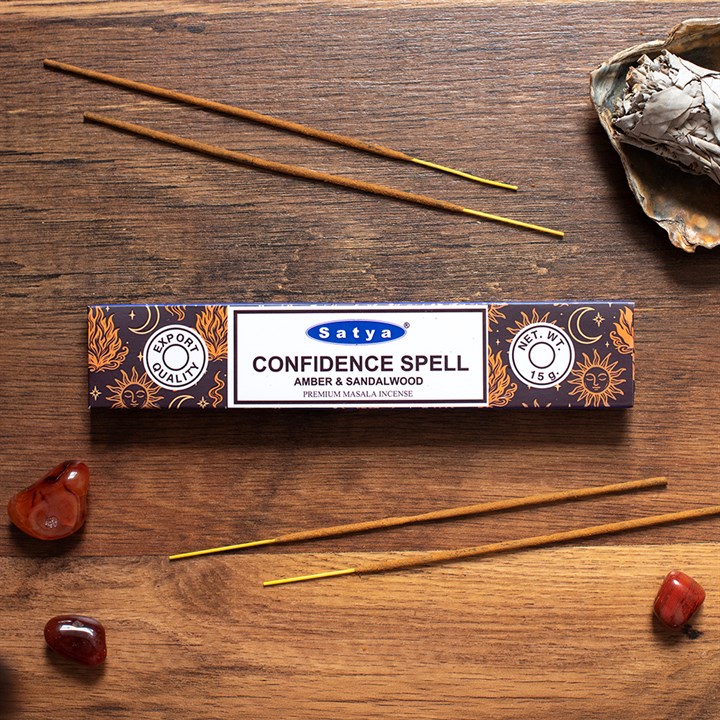 12 opakowań kadzidełek „Confidence Spell” marki Satya