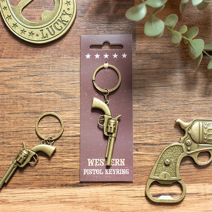 Sleutelhanger met westernpistool