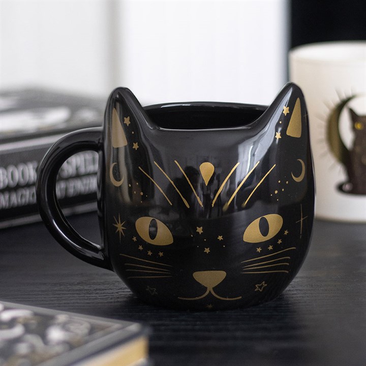 Magick Black Cat Face Mug