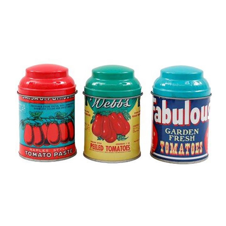 10cm Vintage Style Tomato Spice Tin