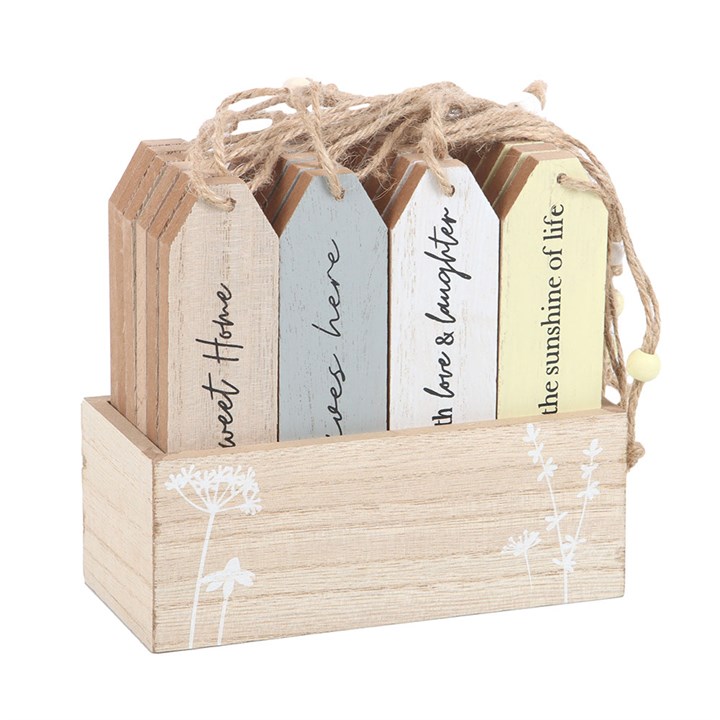 Wooden Word Plaques in Box