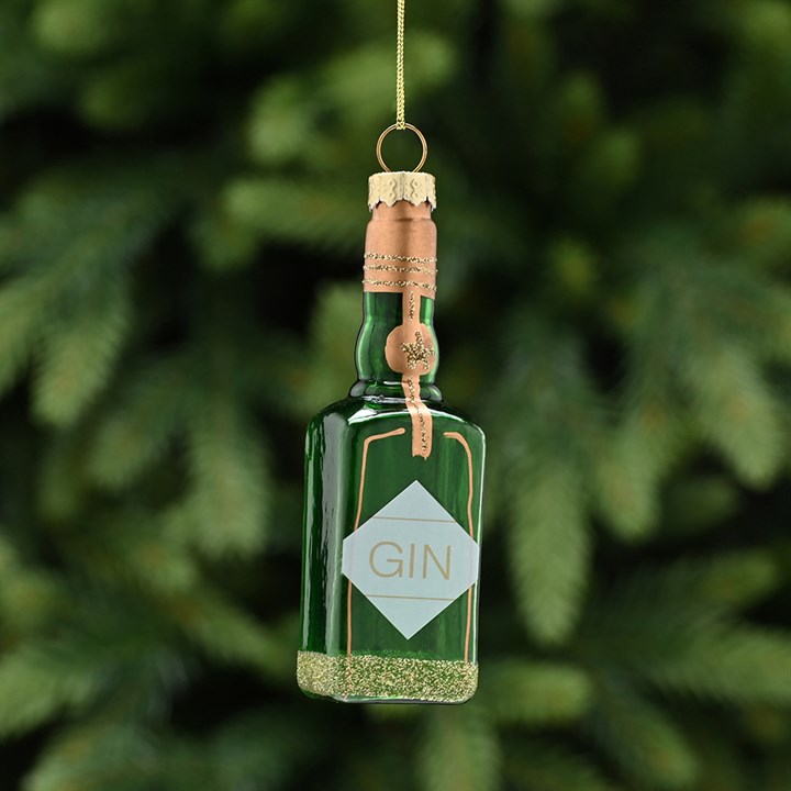 Gin Bottle Glass Hanging Decoration