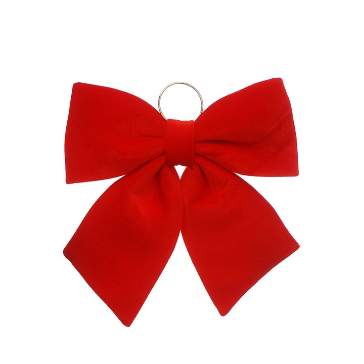 34cm Red Velvet Fabric Bow