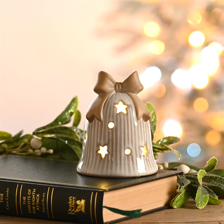 9cm Porcelain Bell Light-Up Decoration