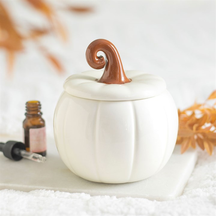 White Curly Pumpkin Oil Burner