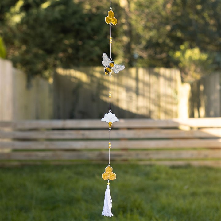 String of Bee and Honeycomb Suncatchers