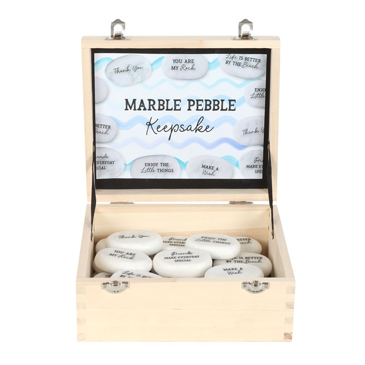 Box of 24 Nautical Marble Keepsake Pebbles