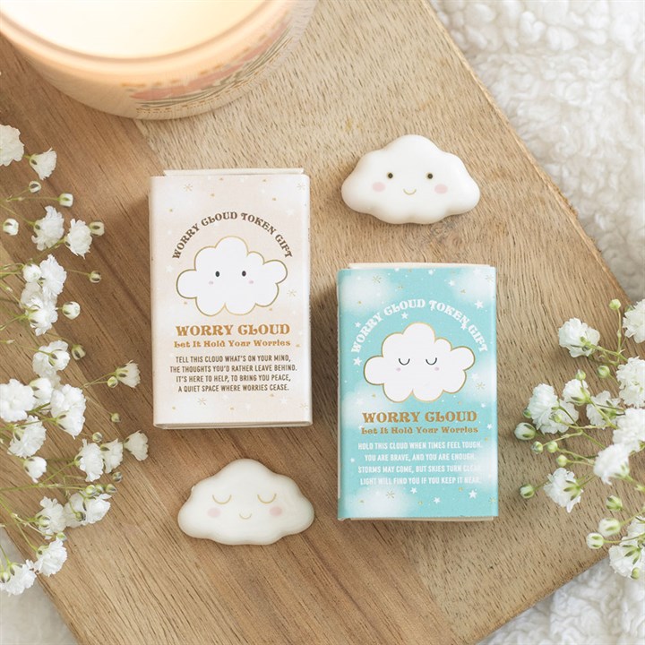 Set of 24 Worry Cloud Token Gifts in Display