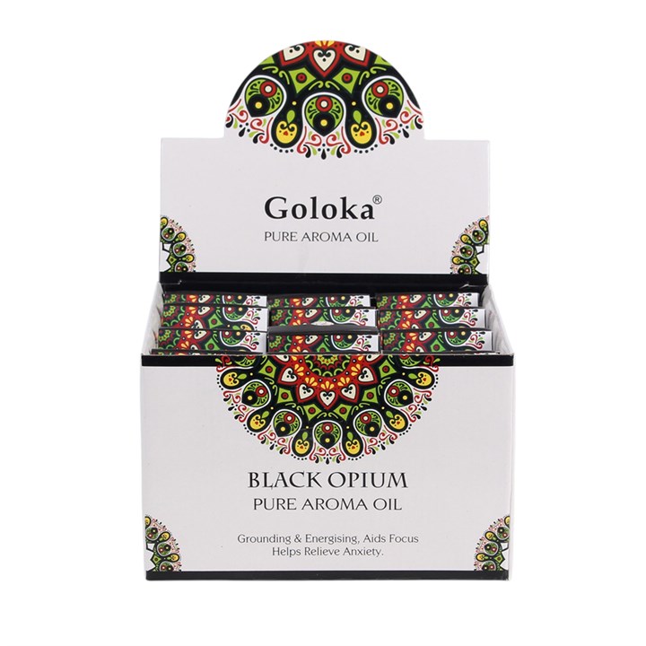 Set van 12 Goloka Black Opium-geuroliën