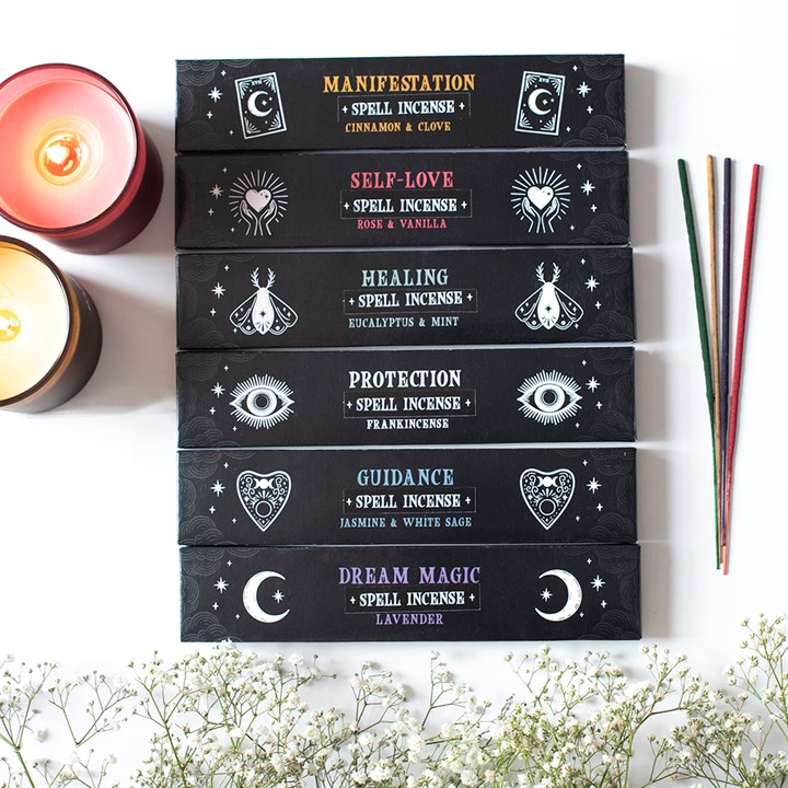 Set of 36 Spellbound Secrets Incense Stick Packs in Display