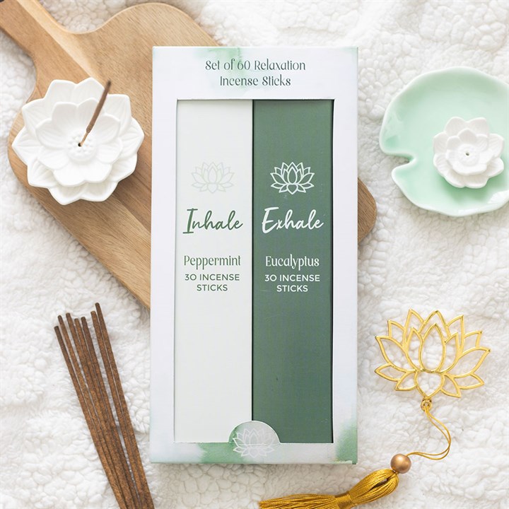 Set med 2 förpackningar med rökelsepinnar från Inhale Exhale