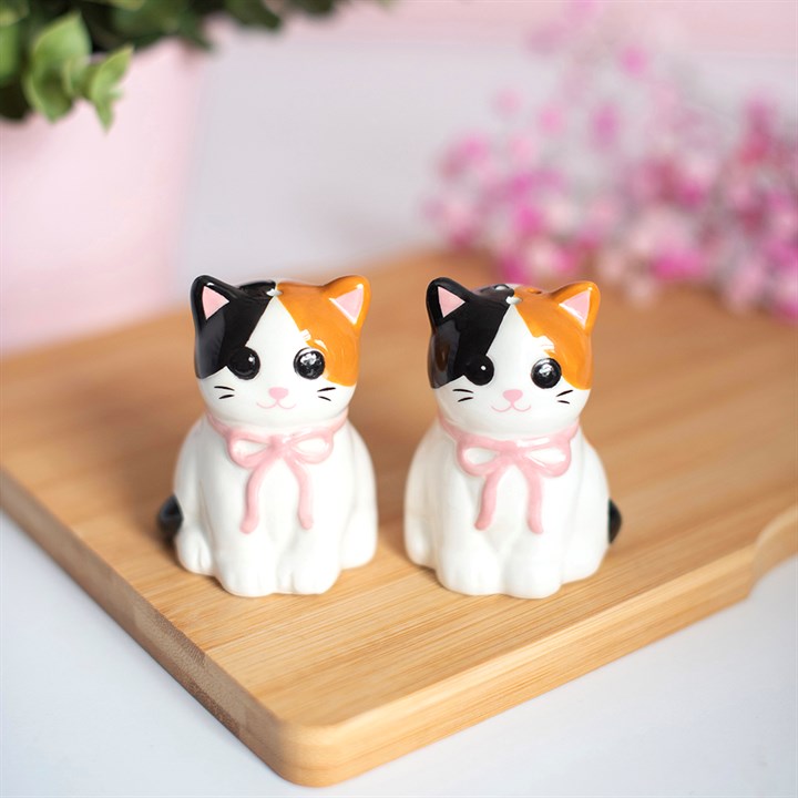 Salz- und Pfefferstreuer in Form einer Calico-Katze