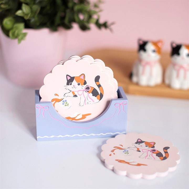 Untersetzer-Set „Calico Cat“
