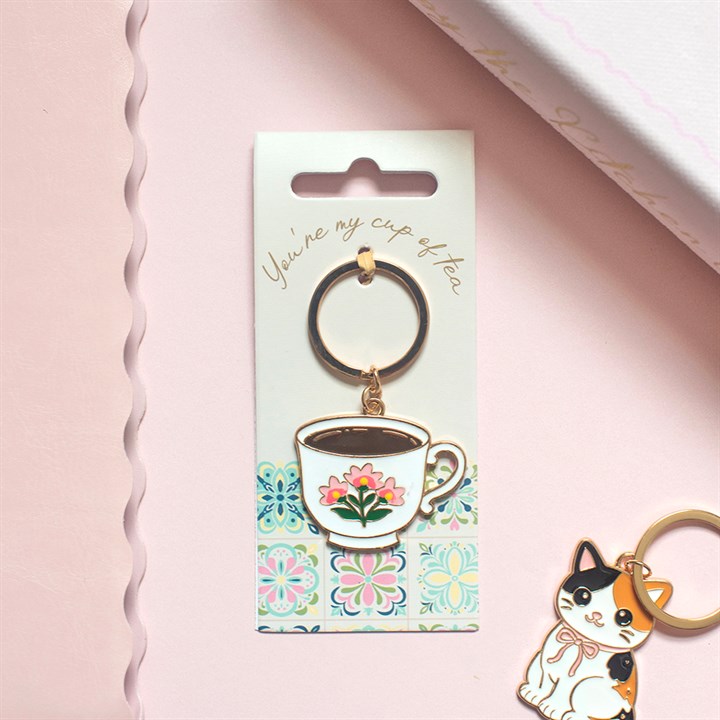 ”You’re My Cup of Tea” -teekuppi-avaimenperä