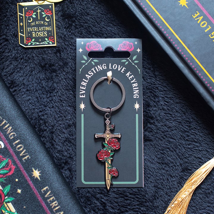 Rose and Sword Keyring