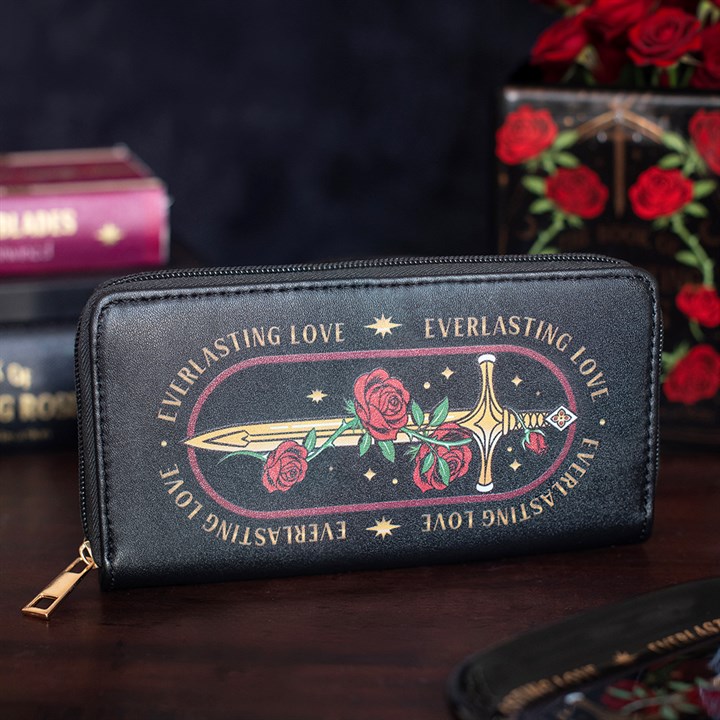 Rose and Sword Zippered Wallet