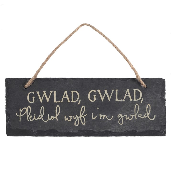 Placa em ardósia de Gwlad