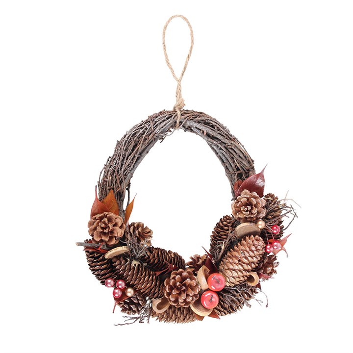 Apple and Pinecone Wreath 