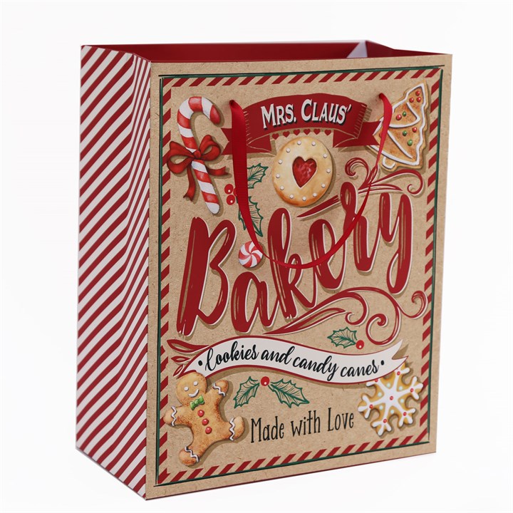 33cm Large Gingerbread Bakery Gift Bag