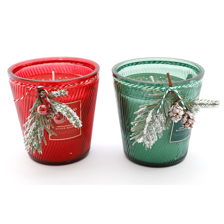 11cm Decorative Christmas Candle Pot