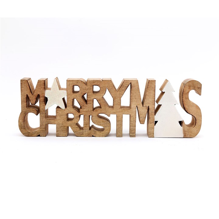 41cm Merry Christmas Word Decoration