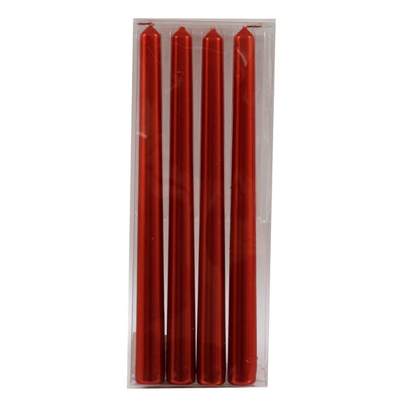 Set of 4 Red Taper Candles