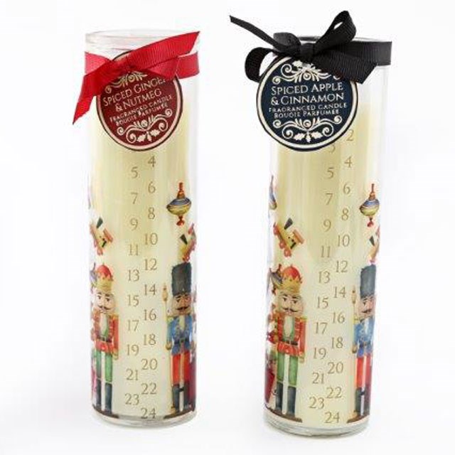 20cm Santa's Workshop Advent Tube Candle